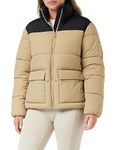 Champion Women's Legacy Outdoor W-Crickle Nylon High-neck Freaked jacket, Brown Sand/Black, M