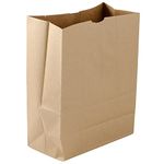 Shop&Save Large Paper Grocery Bags, 12x7x17 Kraft Brown Heavy Duty Barrel Sack 57 Lbs ,Grocery Shopping Takeout Bags 200