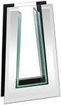 Royal Imports Flower Mirror Glass Vase - 10" Tall Tapered - Decorative Modern Floral Centerpiece Accent for Home Decor Living Room Bathroom, Kitchen, Fireplace, Shelf, Table, Entryway, Wedding