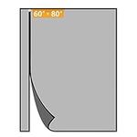 Yotache Left Right Side Universal Opening Magnetic Screen Door Fits Door Size 60 x 80, Reinforced Sewing Net Curtain for Balcony, French, Sliding Glass Door, Actual Screen Size 62" x 81"