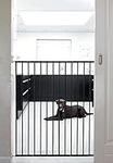 Scandinavian Pet Design Extra Tall Extendable Dog Gate, 62.5-106.8 cm/24.6-42 inches wide, 103 cm/40.5 inches high, Extendable Stair Gate/Pet Gate/Safety Gate, Metal, Black, Made in Denmark