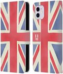 Head Case Designs Union Jack London Best Leather Book Wallet Case Cover and Matching Wallpaper Compatible With Apple iPhone 11