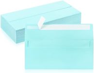 50 Pack #10 Business Envelopes, Light Blue Standard Envelopes Self Seal, Letter Size Business Mailing Envelopes for Checks Letters Invoices Statements Birthday Graduation Wedding, 4 1/8 x 9 1/2 Inch