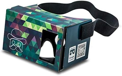 POP! Cardboard Google Cardboard with Free Head Strap and Cushion for Android and iPhone, Fits Every Phone, Including Lenses, 3D VR Glasses Virtual Reality Viewer VR Goggles