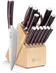 PAUDIN Kitchen Knife Set with Block