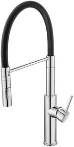 ACA International Pull Down Kitchen Mixer Tap Rubber Gooseneck Kitchen Taps Faucets 2-Mode Spray Laundry Sink Mixer Tap WELS(Polished Chrome)
