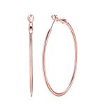 Dainty 70mm 14K Yellow Gold Silver Big Large Hoop Earrings For Women Sensitive Ears Fashion Round Circle Huggie Hypoallergenic Hoops 3 Inch Minimalist Hooped Gifts Bff Birthday, Metal