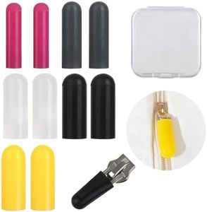 10 Pcs Zipper Covers Protector Guards for Laundry – Protects from Washer & Dryer Scratches and Noise (Pink&Gray&White&Black&Yellow, Fits #3 to #15 Zipper Sliders)