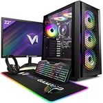 Vibox I-24 Gaming PC - 21.5" Monitor Bundle - Quad Core AMD Ryzen 3200G Processor - Radeon Vega 8 Graphics - 16GB RAM - 1TB SSD - Windows 11 - WiFi