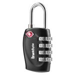 SharkByte TSA Luggage Locks, 4-Dial Security Travel Combination Padlock, Travel Lock for Suitcases Luggage Case, Zipper, Backpack, Travel Bag Gym Locker Code Small Padlock, Suitcases Lock (Pack of 1)