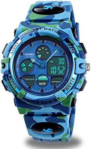 Camo Kid Watch Age 5-15, Kids Military Army Digital Sports Waterproof Watch for Kids Birthday Presents Camouflage Gifts Toys Age 5-16 Boys Girls Children Young Outdoor Electronic Watches Stopwatch