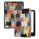 Huasiru Case for All-New Kindle Paperwhite with 6.8" Display (11th Gen-2021 Release Only - Will Not fit Prior Generation Kindle Devices) with Auto Wake/Sleep, Cats