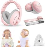ONITOON Baby Ear Muffs, 2-in-1 Baby Noise Canceling Headphone, Hearing Protection for Babies 0-48 Months, Adjustable Headband