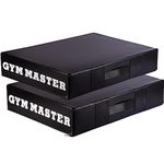 GYM MASTER Pair of Weight Lifting Crash Pads Barbell Silencer Foam Deadlift Drop Mats - Black