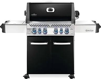 Napoleon P500RSIBPK-3 Prestige RSIB Propane Gas Grill, 500 sq. in + Infrared Side and Rear Burner, Black