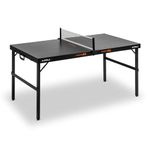 JOOLA table tennis table "Midsize FA", Unisex-Adult, folding table tennis table, incl. table tennis net Grey-Orange, 152x71,5x76, 12kg