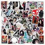 CodersParadise Pack of 54 Anime Aesthetic Vinyl Stickers for Laptop, Journal, Bike Helmet, Diary, Guitar, Mobile Case - Waterproof Residue Free Stickers