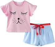 Mud Kingdom Toddler Girl Clothes 4T Pink Funny Puppy