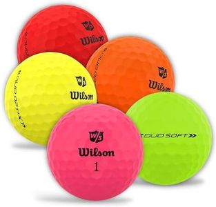 Golf Ball Monkey Cheap Matte Golf Balls for Wilson Staff Duo Soft Optix Multicolor Mix - Used Golf Balls Matte - Colored Golf Balls for Wilson Staff Golf Balls for Men and for Women (72-4A)