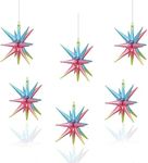 6 Pcs Multicolor Star Foil Balloons