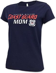 Ladies US Coast Guard Mom T-Shirt, x-large, navy