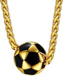 FaithHeart Gold 3D Soccer Necklace 