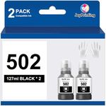 JoyPrinting Compatible Ink Replacement for Epson 502 Ink Black Work for ET-2850 ET-3850 ET-4850 ET-2760 ET-3760 ET-4760 ET-3750 ET-4750 ET-3830 ET-15000 Printers (2 Packs)