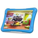 PRITOM 10 inch Kids Tablet Android 12 Tabletas 4GB(2+2) 32GB, Quad-Core, 6000mAh, Large HD IPS Display, WiFi 6, Dual Camera, Bluetooth, Toddler Tablet for Kids Age 3+, Blue