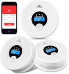3-Pack Wi-Fi Smoke Detector Carbon Monoxide Detector Combo with App Notifications, Test/Silence Button, Smart Smoke Detector & CO Alarm for Any Home, Real-Time Alert