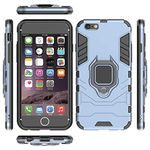 FitSmart Protective Rugged Hybrid Robot Armor Hard Back Cover Kickstand Case for Apple iPhone 6 - Blue