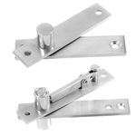 Heavy Duty Door Pivot Hinges, Stainless Steel Hidden Door Hinge 360 Degree Rotation Invisible Wood Secret Door Hardware for Closet Door, Bookcase, Cabinet Door