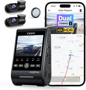 VIOFO A229 Pro 3-Channel 4K HDR Dash Cam – STARVIS 2, WiFi, GPS, 24H Parking