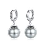 JOERPH 925 Sterling Silver Earrings Fashion Jewellery Christmas Gifts for Women Girls (silver-ball-4)