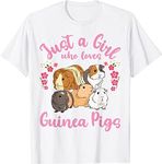 VidiAmazing Guinea Pig Just a Girl Who Loves Guinea Pigs Gift ds146 T-Shirt