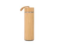 Unique Bamboo Water Bottle | Thermos Bamboo Flask with Strainer for Tea Coffee Juice | 304 SUS Double Wall | Hot & Cold | Stylish Bottle for Office Gym Travel | Bamboo Water Bottle