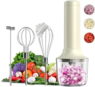 Cordless Hand Mixer MixgoII, Electric Whisk, Hand Held Mini Mixers,Rechargeable Hand Mixer and Whisker,Food Processor for Cooking,Food Chopper, 4-Speed,10Oz