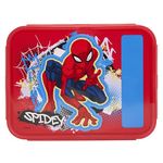 Marvel Spider-Man Street Lunch Box, Plastic, Red