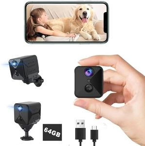 Security Camera with 64G SD Card, Upgraded 2K WiFi Indoor Camera,Cloud & SD Storage,100 Days Standby Battery Life, Motion Detection,Security Wireless Camera Nanny Cam