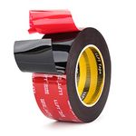 LLPT Double Sided Tape Mounting Tape 2" x 18 Ft Heavy Duty Waterproof Black Foam Tape for Home Office Automotive Decorations Mountings Compatible with 3M 5952 (G595250mm)