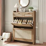 HOKYHOKY Rattan Shoe Storage Cabine