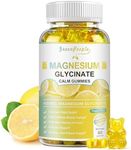 GREENPEOPLE Magnesium Glycinate Gummies 400mg - Sugar Free Magnesium Potassium Supplement with Magnesium Malate, Vitamin D, B6, and CoQ10 for Calm Support & Sleep for Adults - Lemon Gummies