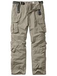 linlon Mens Cargo Hiking Pants Outdoor Casual Quick Drying Lightweight Work Pants with 8 Pockets #6052-Khaki-36