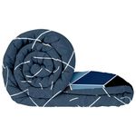 Story@Home Microfiber All-Season AC Reversible Single Size Comforter – Lightweight 180GSM, Navy Blue, Hexagon. Size: 225 x 150 cm. Ideal as a Blanket, Duvet, or Dohar. Perfect for Festive Gifting!