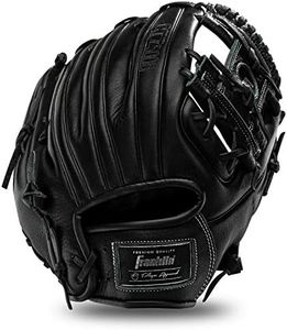 Franklin Sports Baseball Fielding Glove - Men's Adult and Youth Baseball Glove - CTZ5000 Black Cowhide Infield Glove - 11.5" I-Web for Infielders