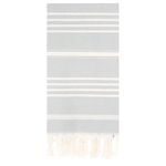 Cacala Sultan Series Turkish Bath Towels – Traditional Peshtemal Design for Bathrooms, Beach, Sauna – 100% Natural Cotton, Ultra-Soft, Fast-Drying, Grey, 37"" x 70""" (Multi-PES-Sultan-Grey)