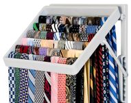 TieMaster tie master holds 60-70 ties tie rack tie organizer tie holder closet tie organizer 8 position tie organizer mounts on the wall fits behind a door in your closet no closet rod space is used