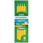 Dixon Ticonderoga Beginners Primary Pencils, #2, Yellow, Box of 12 (13308)