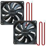 120mm Fan 2 Pack pc Fan,Slient Version High Airflow dc 2pin PSU Fans, DL-120 with Hydraulic Bearing 12V Cooling Fan for pc Computer,RV Refrigerator, TV Cabinet, Dryer, dehumidifier, Grow Tent