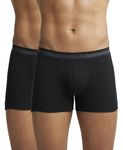 Jockey Men's Super Combed Cotton Rib Solid Trunk with Stay Fresh Properties (Pack of 2)_Style_1015_Black_L