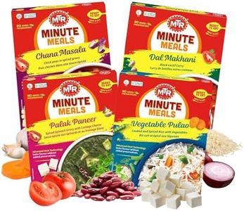 MTR Ready-To-Eat: Maharaja Pack - Assorted Pack of 4 (Chana Masala, Dal makhani, Palak Paneer, Vegetable Pulao) - Authentic Indian Food with No Added Preservatives - Suitable for Vegetarians
